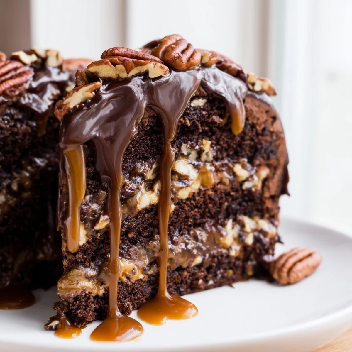 Decadent Chocolate Turtle Cake