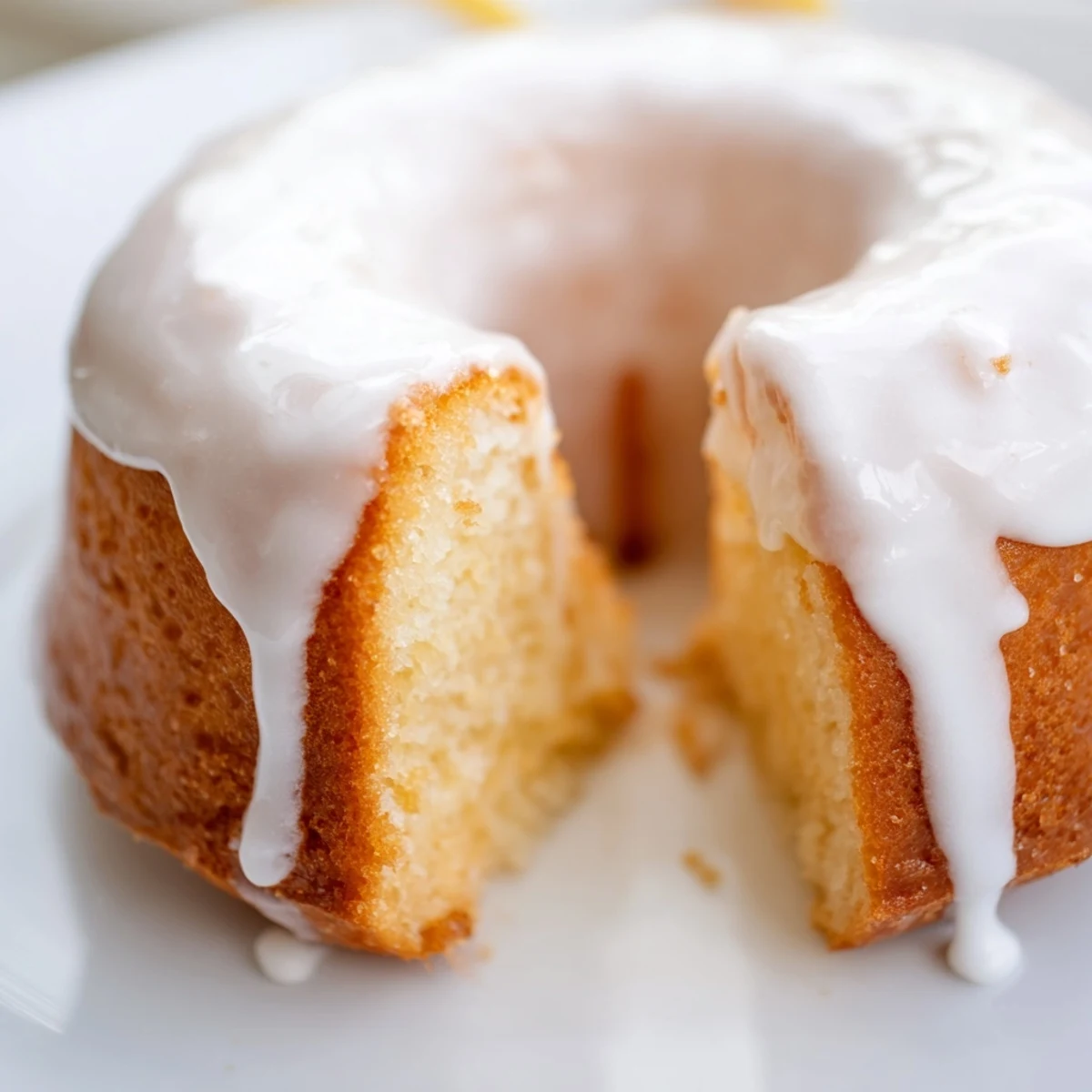 Freshly baked Greek yogurt cake donuts arranged on a wooden board, topped with vanilla glaze and colorful sprinkles