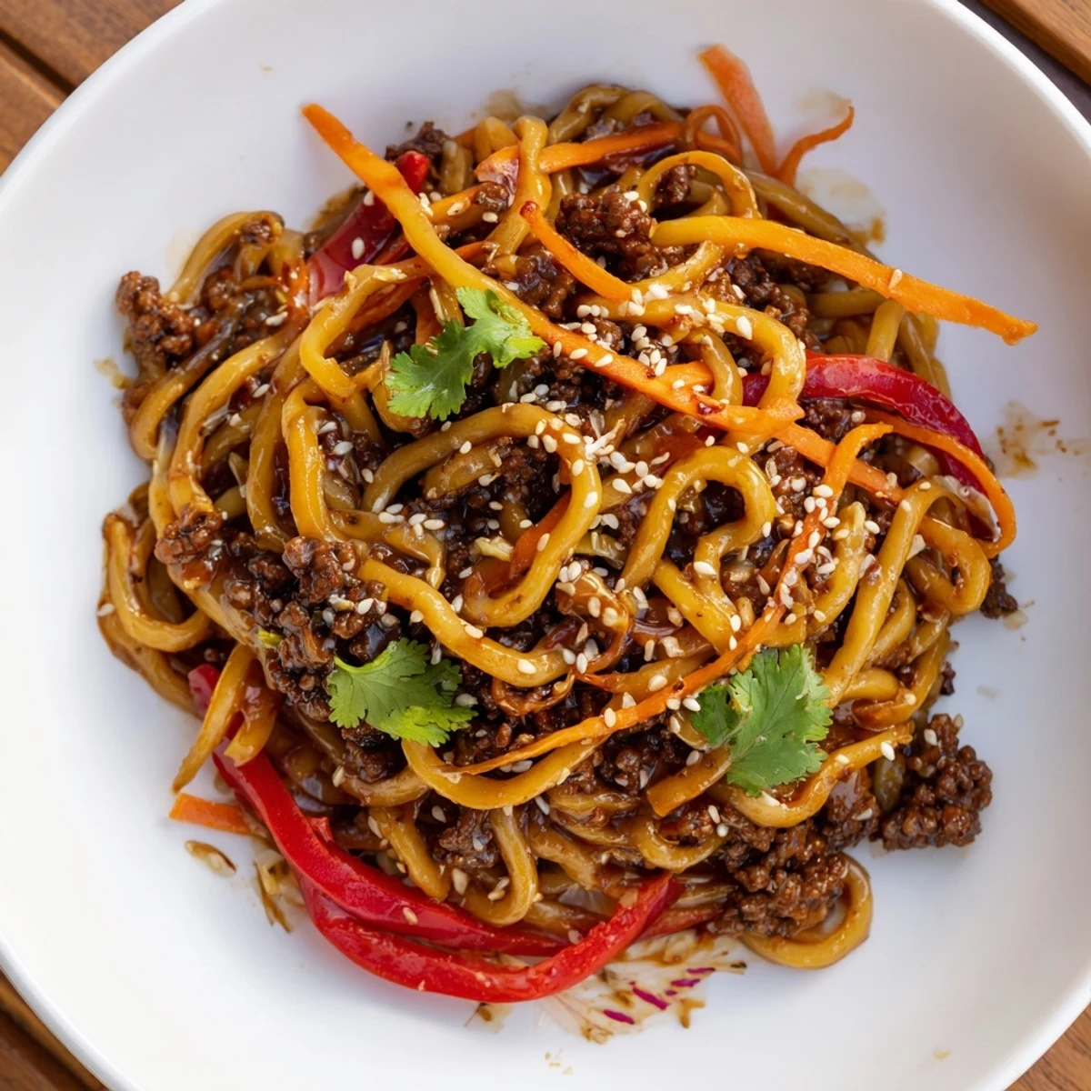 Asian Ground Beef Noodles