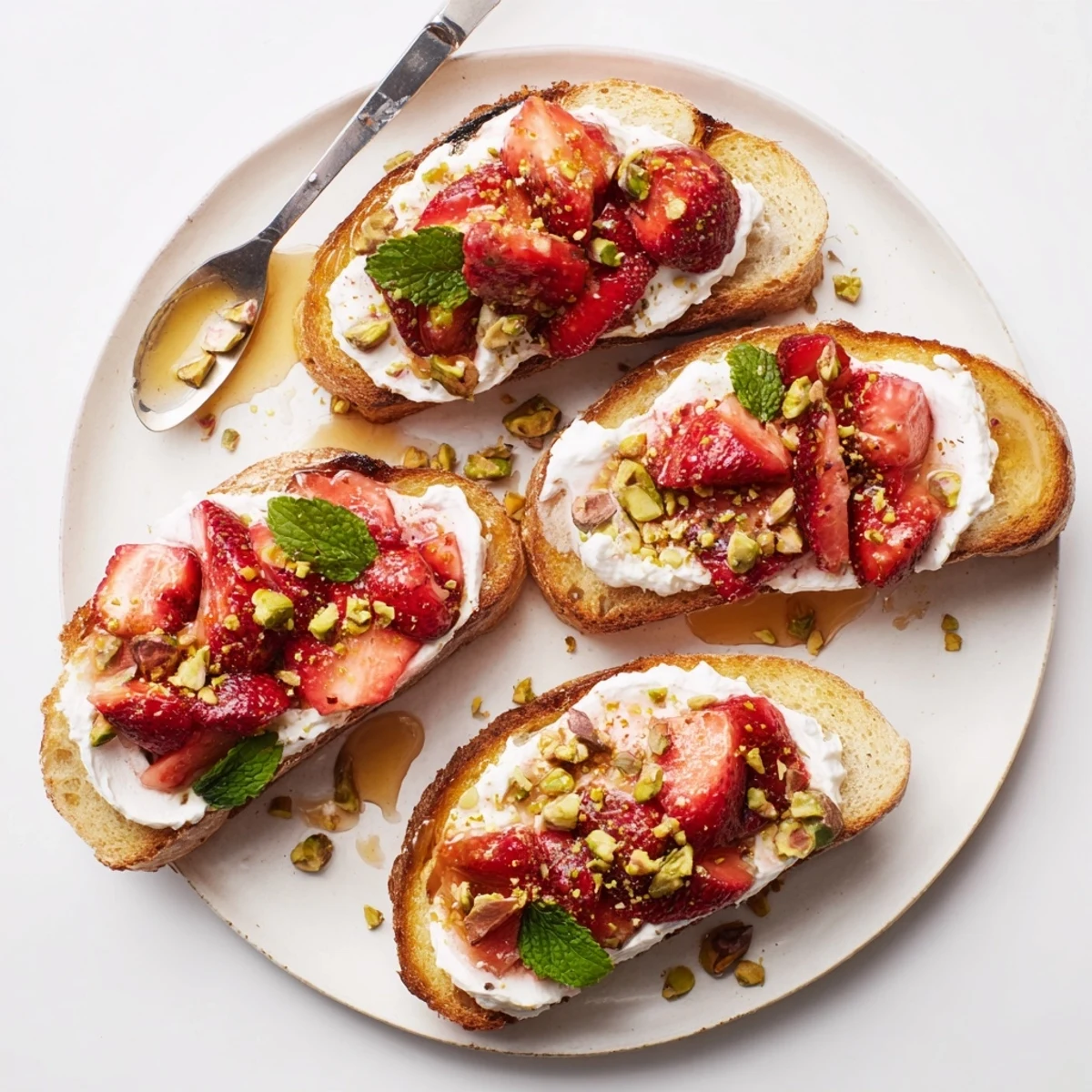 Roasted Strawberry Whipped Ricotta Toast