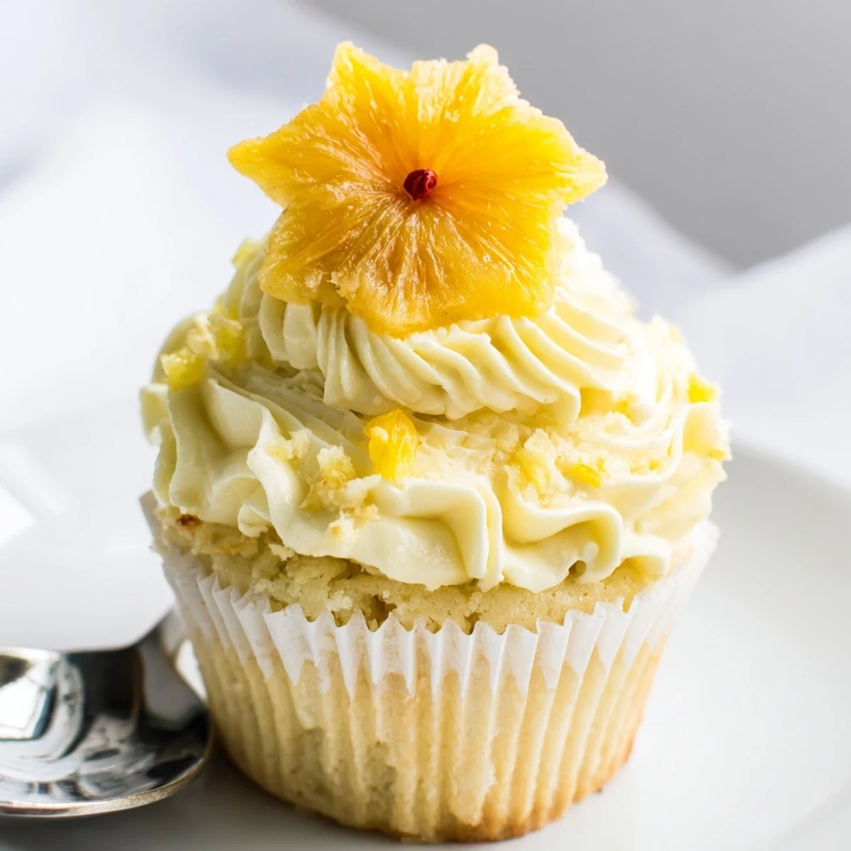 Homemade Dole Whip Cupcakes Recipe photographed on cooling rack, tropical aroma suggested.