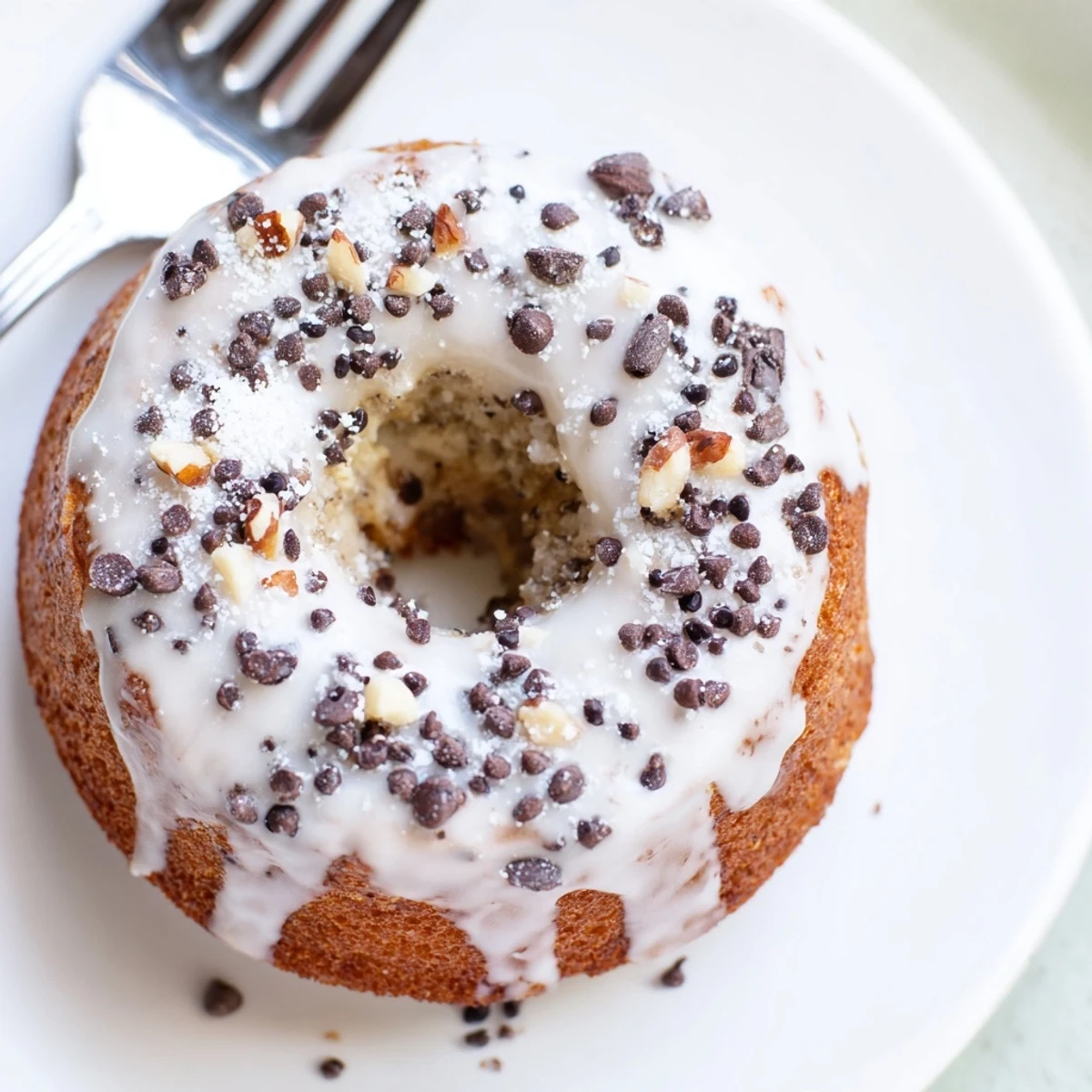 Light, fluffy Banana Donuts drizzled in vanilla glaze, ready for sharing