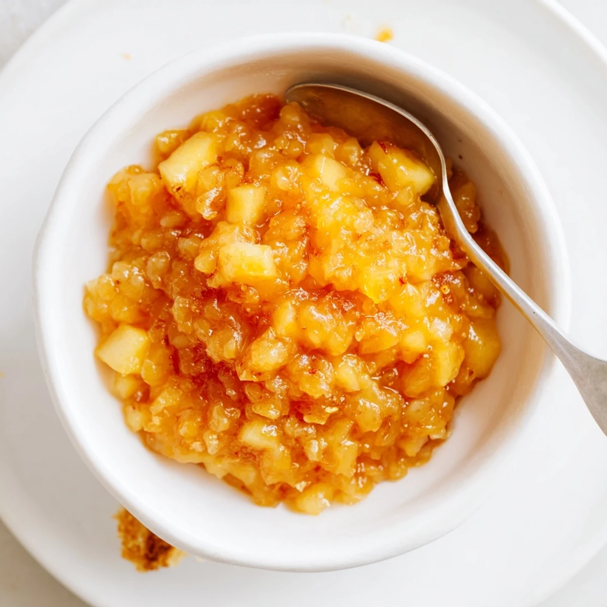 Jar of Fall Caramel Apple Jam glistening with cinnamon, spreadable, autumn aroma