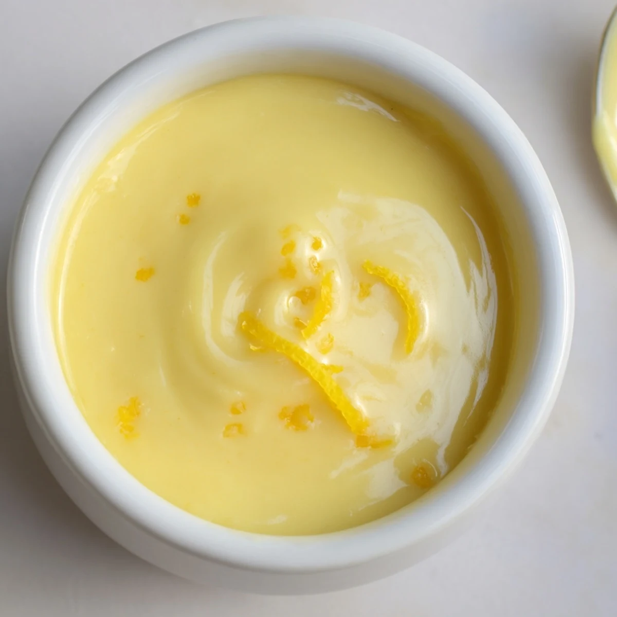 Glossy, tangy Lemon Curd Recipe dolloped on warm buttered scone, with tea