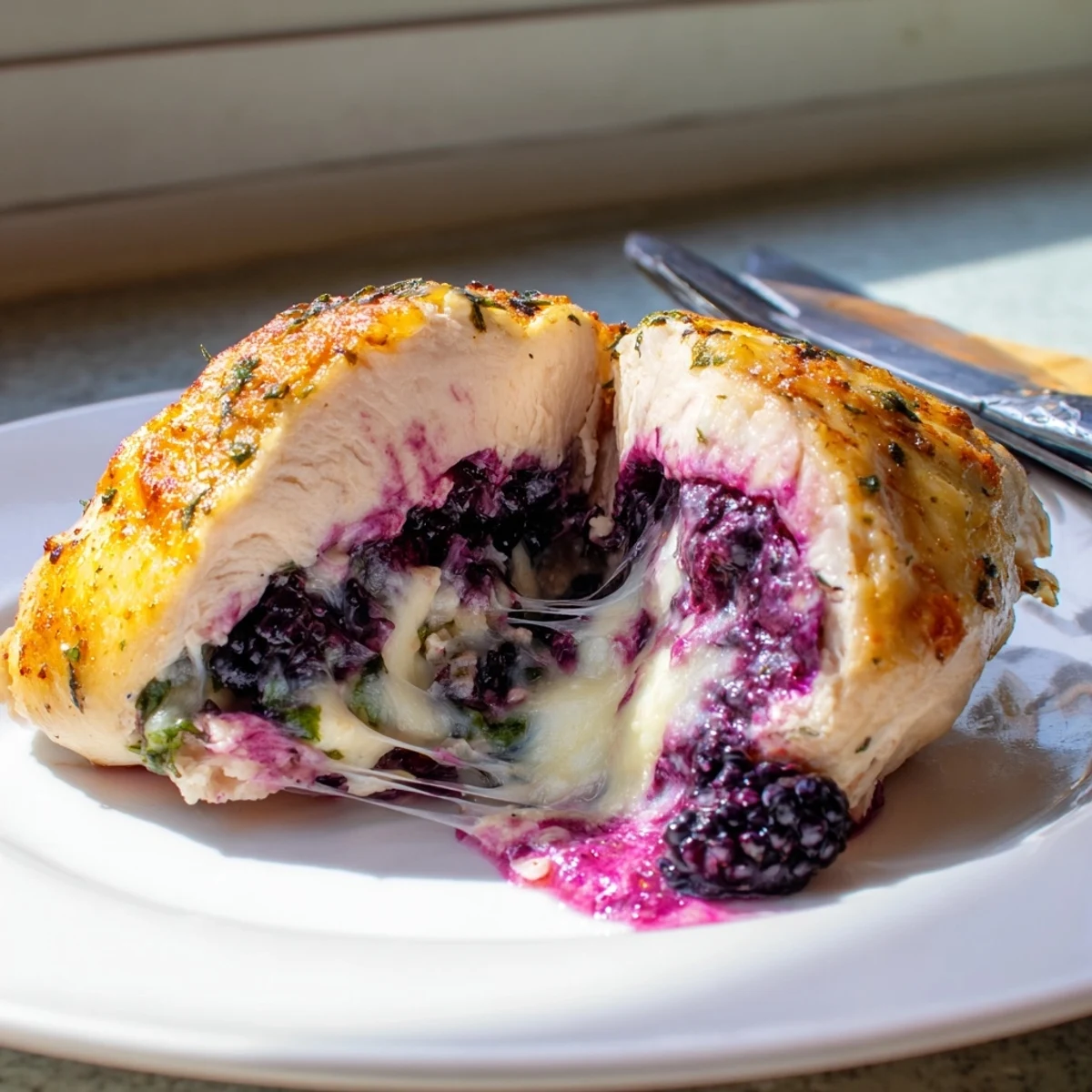 Blackberry Jalapeno Stuffed Chicken