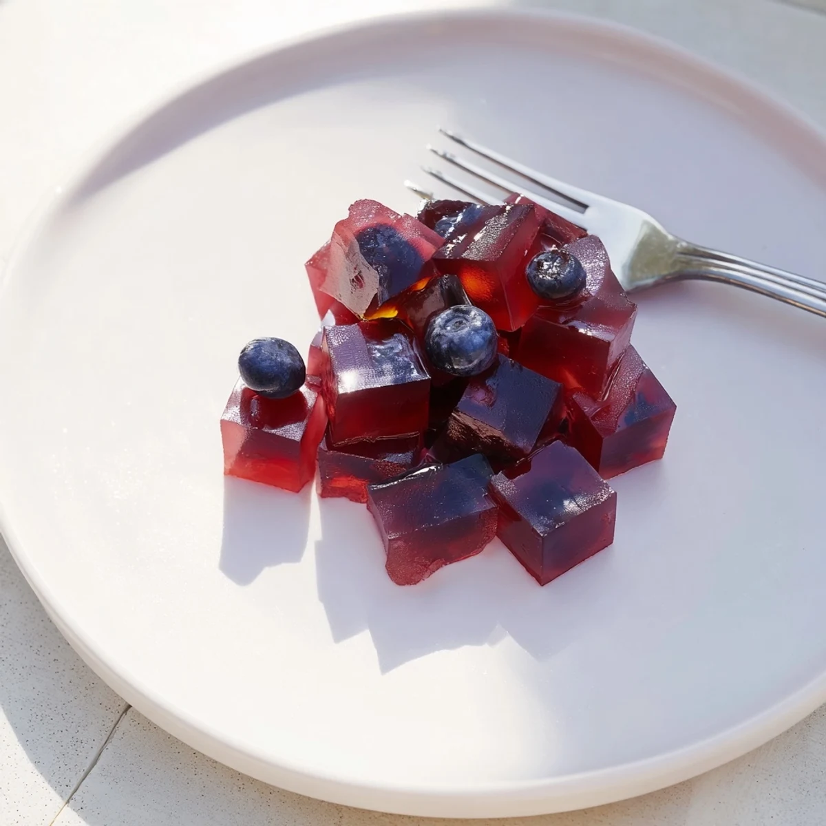 Translucent collagen fruit jellies nestled in silicone molds waiting to be chilled