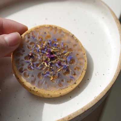 Earl Grey Stained Glass Floral Cookies